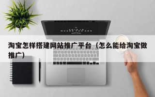 南平淘宝怎样搭建网站推广平台（怎么能给淘宝做推广）